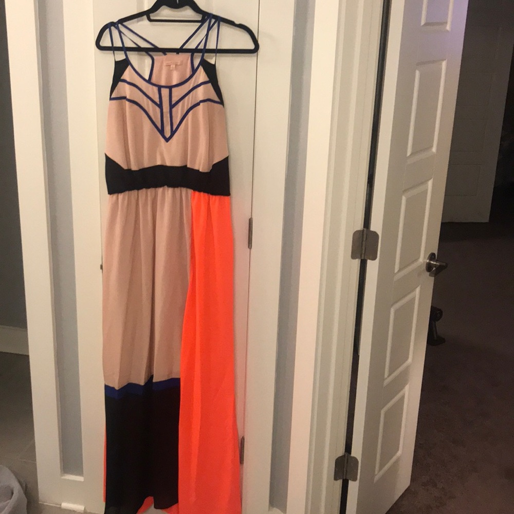 Color Block Maxi Dress